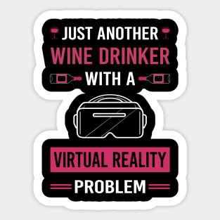 Wine Drinker Virtual Reality VR Sticker